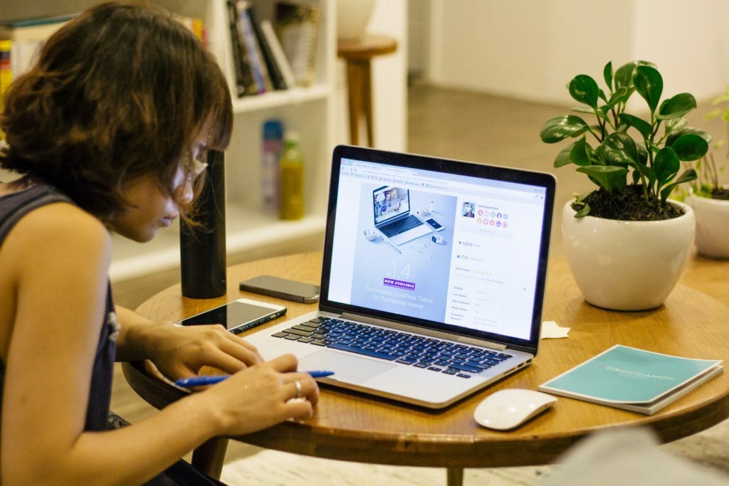 a person working on a laptop